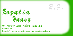 rozalia haasz business card